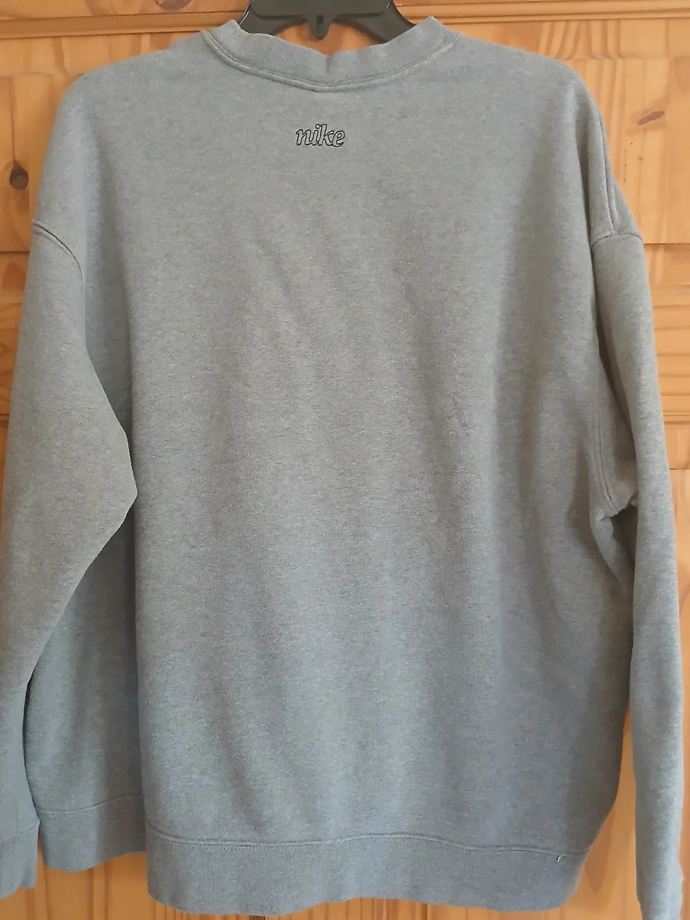 Nike Gray Dri-Fit Crewneck Sweatshirt with Black Swoosh
